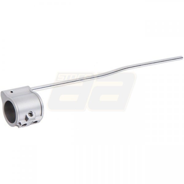 GunsModify M4 GBBR Gas Block Stainless Steel & Length Tube - Silver