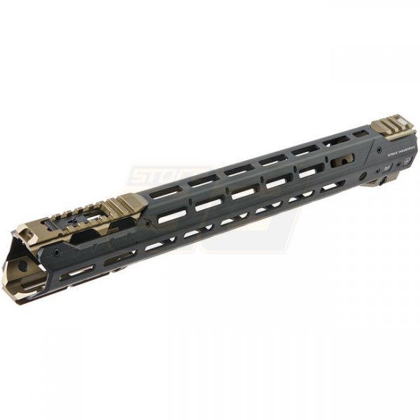 Madbull Strike Industries M4 GBBR / AEG GRIDLOK Handguard 17 Inch Main Body & Sights - Dark Earth