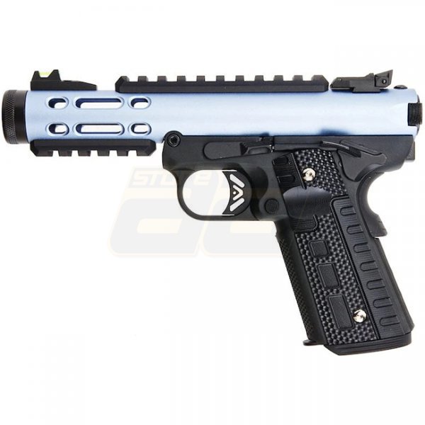 WE Galaxy 1911 Gas Blow Back Pistol Black Frame - Blue