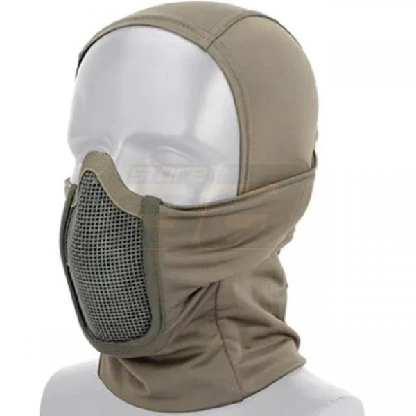 WoSport Balaclava Quick Dry & Protective Steel Mesh Face Mask - Olive