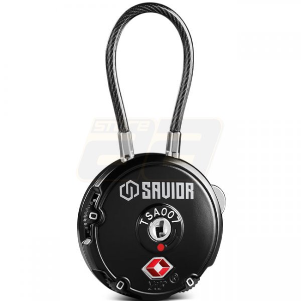 Savior Equipment 3-Digit Cable Lock - Black