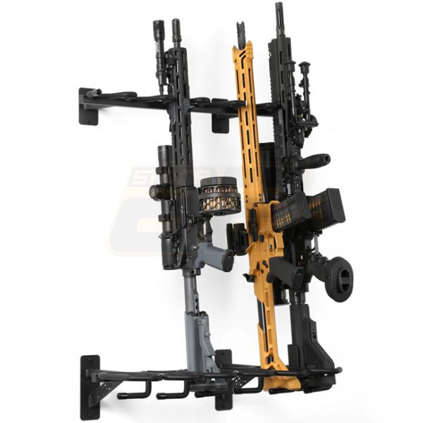 Savior Equipment Rifle Wall Rack 6 Slots - Black