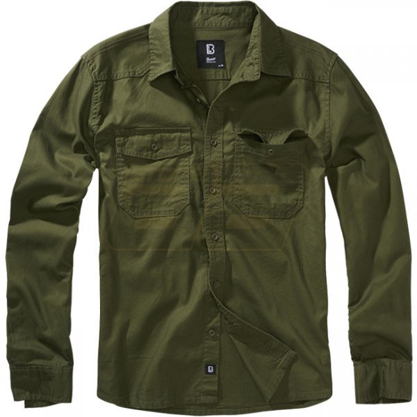 Brandit Flanellshirt - Olive - 3XL