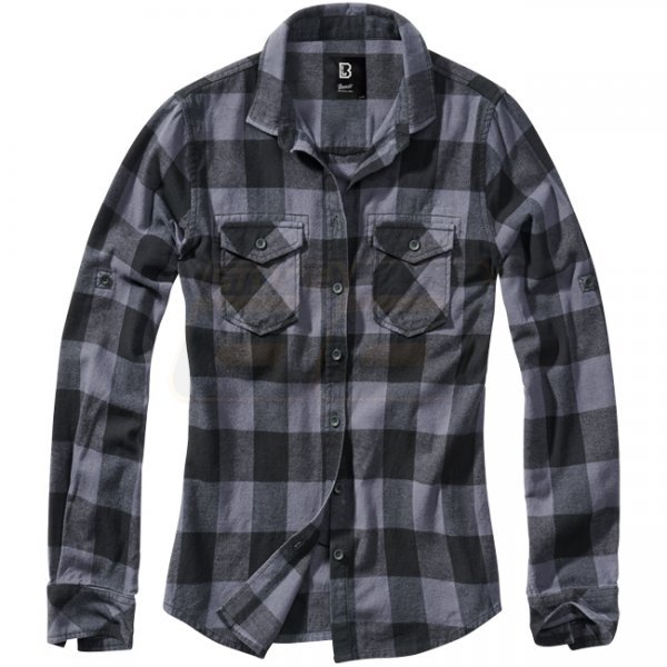 Brandit Amy Flanell Shirt Girls - Black / Grey - 7XL