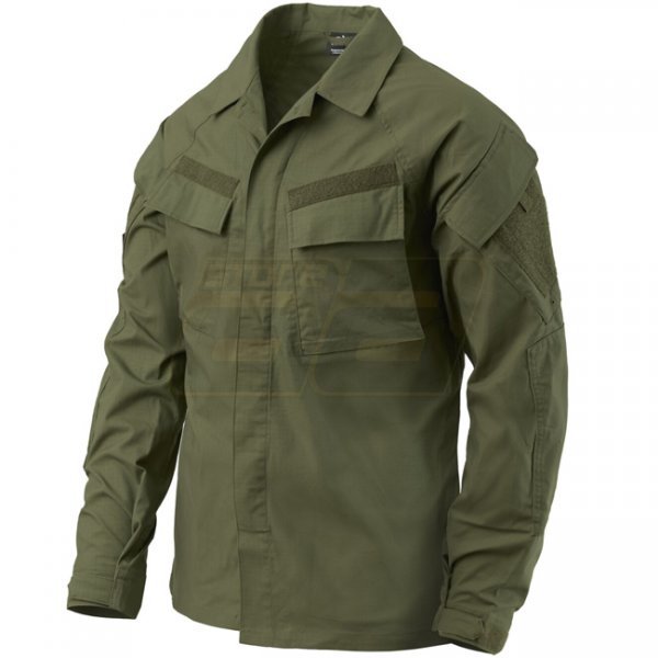 Helikon-Tex Raid Shirt - PolyCotton Stretch Ripstop - Olive Green - XS