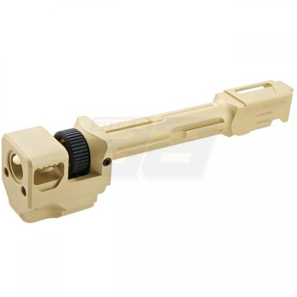 Pro Arms VFC G19x / G19 Gen4 / G45 Killer Style Threaded Outer Barrel & Compensator - Gold