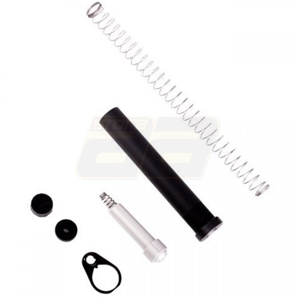 Dytac VFC / GHK / Marui MWS GBBR R-Spec 6 Position CNC Buffer Tube Complete Assembly - Black