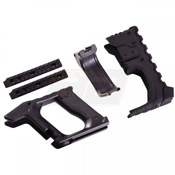 Laylax Krytac Kriss Vector AEG & GBBR Strike Rail System 2.0 & Strike Advanced Grip - Black