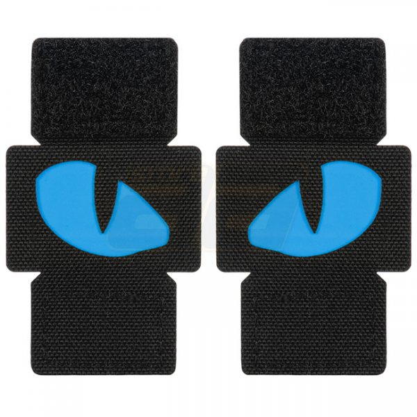 M-Tac Blue Tiger Eyes Laser Cut Patch - Black