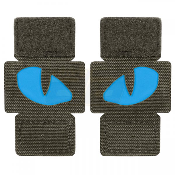 M-Tac Blue Tiger Eyes Laser Cut Patch - Ranger Green