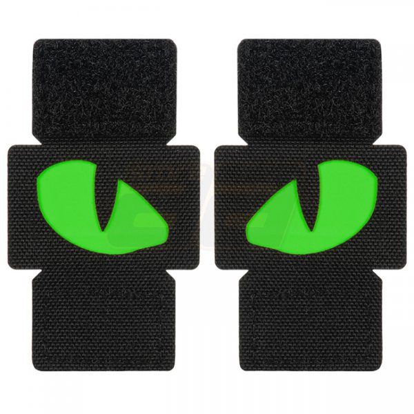 M-Tac Green Tiger Eyes Laser Cut Patch - Black