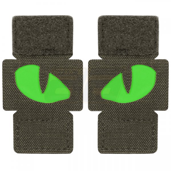 M-Tac Green Tiger Eyes Laser Cut Patch - Ranger Green