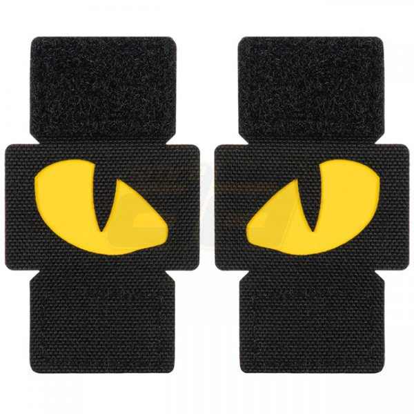 M-Tac Yellow Tiger Eyes Laser Cut Patch - Black