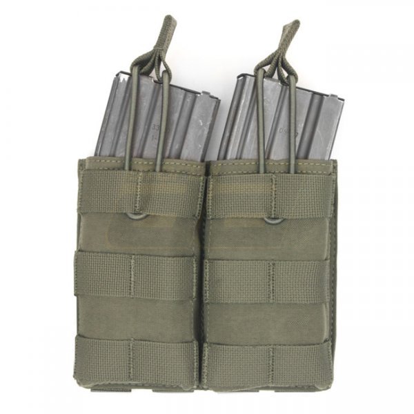 Warrior Double M4 Open Magazine Pouch - Ranger Green