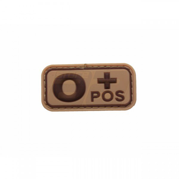 Pitchfork Blood Type O POS Patch - Tan