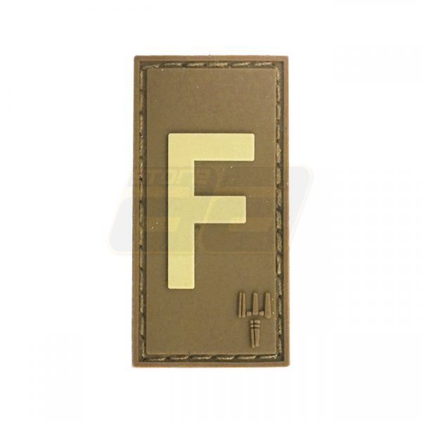 Pitchfork Letter F Patch - Tan