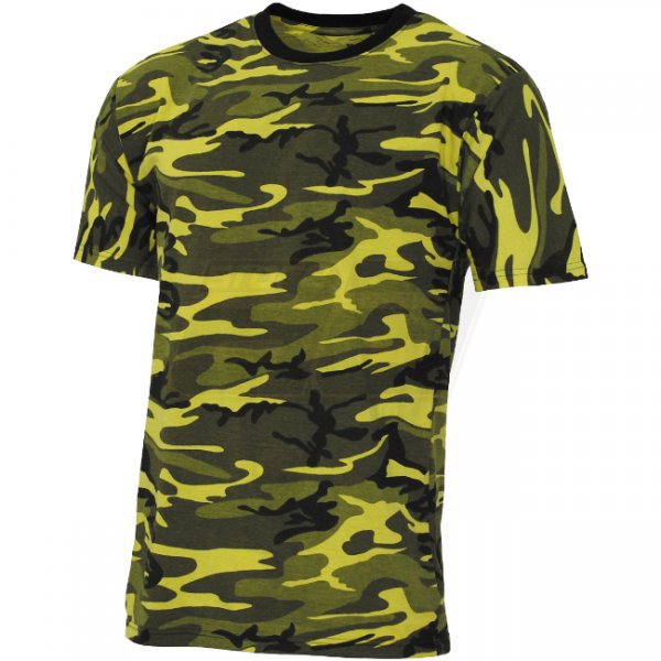 MFH Streetstyle T-Shirt - Urban Yellow Camo - 2XL