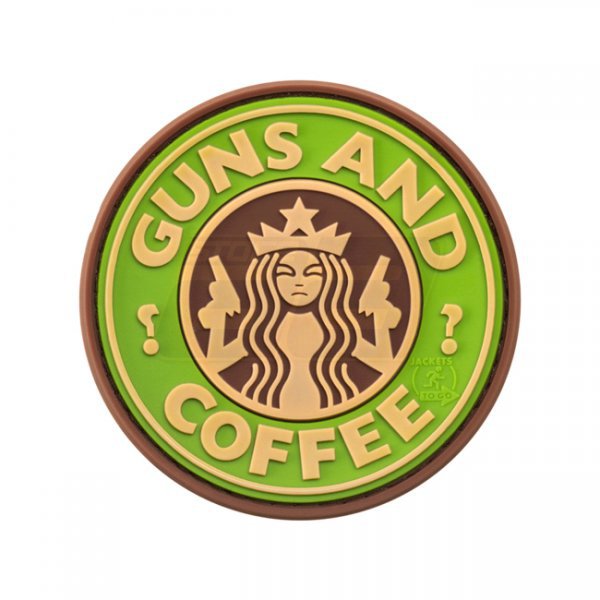 JTG Guns and Coffee Rubber Patch - Multicam