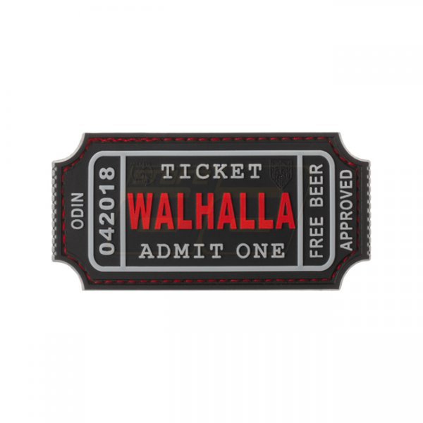 JTG Large Walhalla Ticket Rubber Patch - Blackmedic