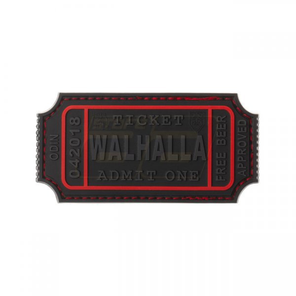 JTG Large Walhalla Ticket Rubber Patch - Blackops