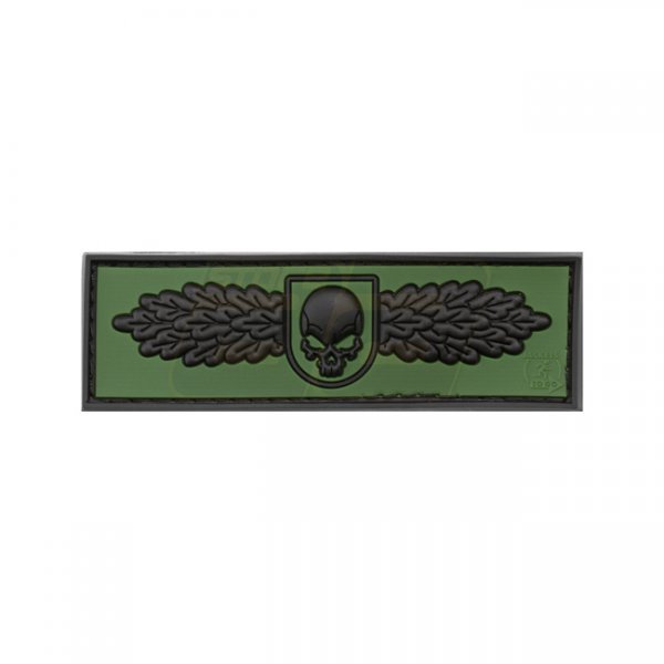 JTG SOF Skull Badge Rubber Patch - Forest