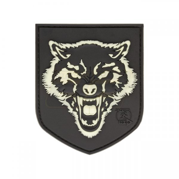 JTG Wolf Shield Rubber Patch - Glow in the Dark