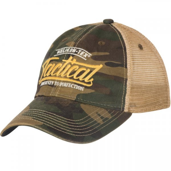 Helikon-Tex Tactical Trucker Cap Dirty Washed Cotton - US Woodland / Khaki