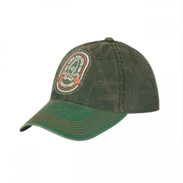 Helikon-Tex Shooting Time Snapback Cap Dirty Washed Cotton - Dirty Washed Dark Green / Dirty Washed Kelly Green