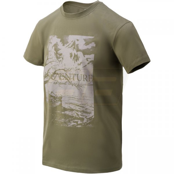 Helikon-Tex T-Shirt Adventure Is Out There - Olive Green - M