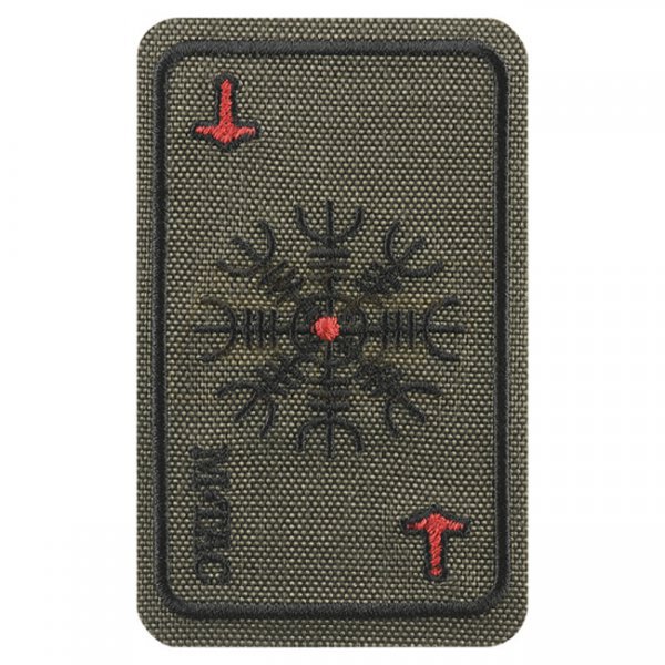 M-Tac Card Helm of Terror Embroidery Patch - Ranger Green