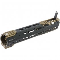 Madbull Strike Industries M4 GBBR / AEG GRIDLOK Handguard 11 Inch Main Body & Sights - Dark Earth