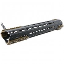 Madbull Strike Industries M4 GBBR / AEG GRIDLOK Handguard 15 Inch Main Body & Sights - Dark Earth