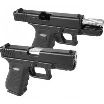 Nine Ball Marui G19 Gen 3 / Gen 4 GBB Non-Recoil Fluted Outer Barrel NEO - Silver