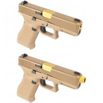 Nine Ball VFC Glock 19x GBB Non-Recoil 2-Way Outer Barrel & 14mm CCW Adapter - Gold