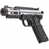 WE Galaxy 1911 Gas Blow Back Pistol Black Frame - Silver