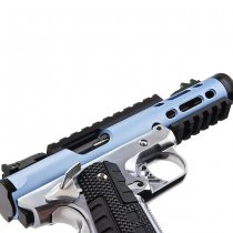 WE Galaxy 1911 Gas Blow Back Pistol Silver Frame - Blue