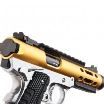 WE Galaxy 1911 Gas Blow Back Pistol Silver Frame - Gold