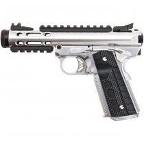 WE Galaxy 1911 Gas Blow Back Pistol - Silver Slide & Silver Frame