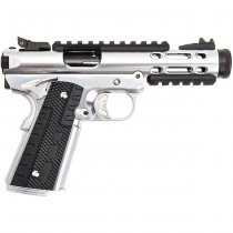 WE Galaxy 1911 Gas Blow Back Pistol - Silver Slide & Silver Frame