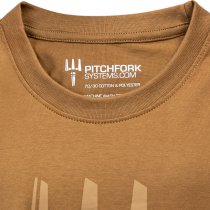 Pitchfork Trident Print T-Shirt - Coyote - L