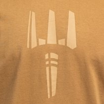 Pitchfork Trident Print T-Shirt - Coyote - L