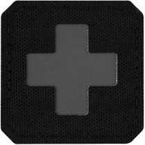 M-Tac Medic Cross Laser Cut Patch - Black / Grey