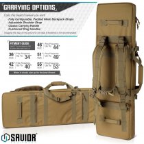 Savior Equipment Urban Warfare Double Rifle Bag 51 Inch - Dark Earth