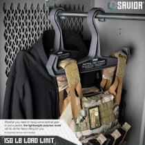 Savior Equipment Tactical Vest Hanger 2 Pack - Grey