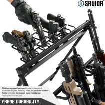 Savior Equipment Shorty Rifle Rack Pistol Rack Attachment 8 Slots - Black