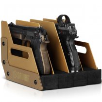 Savior Equipment Pistol Rack 4 Slots - Dark Earth