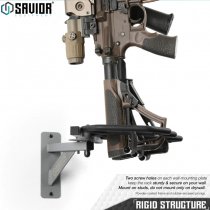 Savior Equipment Angle Adjustable Rifle Wall Rack 3 Slots - Grey