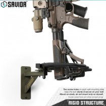 Savior Equipment Angle Adjustable Rifle Wall Rack 3 Slots - Olive