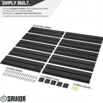 Savior Equipment Wall Rack System Panels - Black