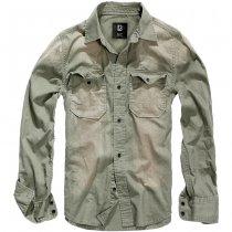 Brandit Denimshirt Hardee - Olive / Grey - 4XL